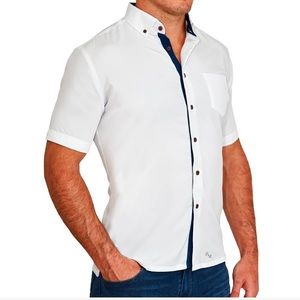 “The Hampton” White with Navy Accents